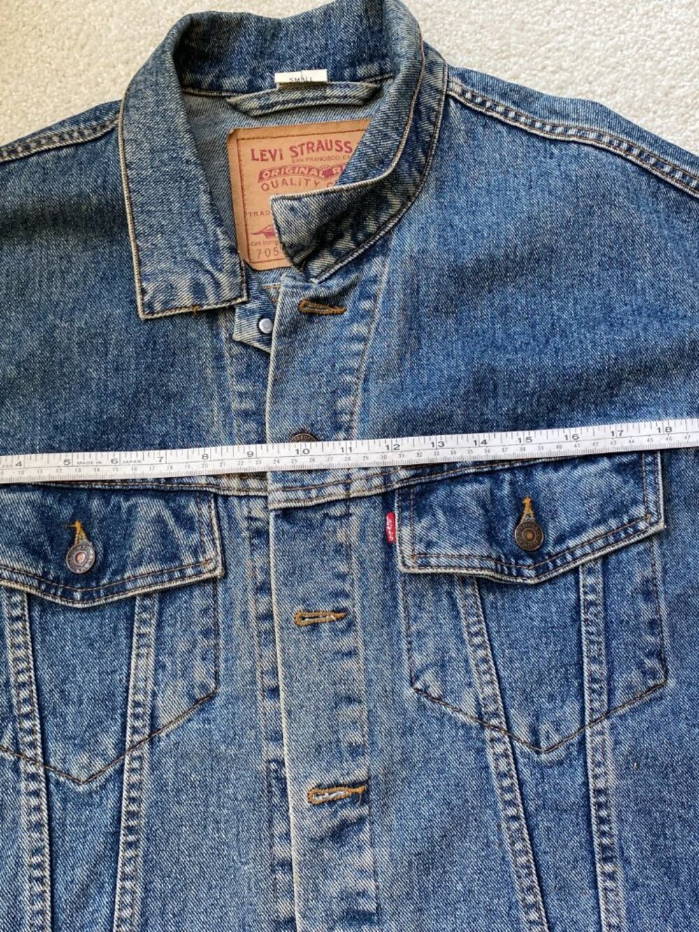 Vintage Levi's 90s denim Jean 70598 Jacket Size Small - Picture 9 of 13